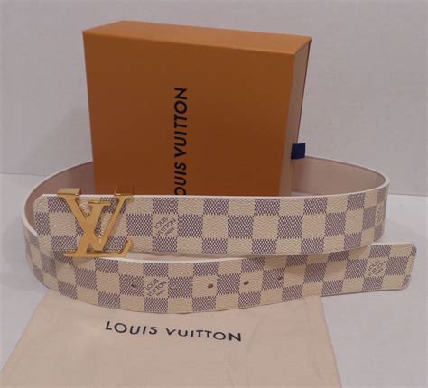 lv belt white and gold.